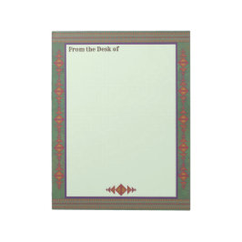 南西サギーブラシ緑の幾何学的デザイン ノートパッド