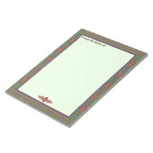 南西サギーブラシ緑の幾何学的デザイン ノートパッド (アングル)