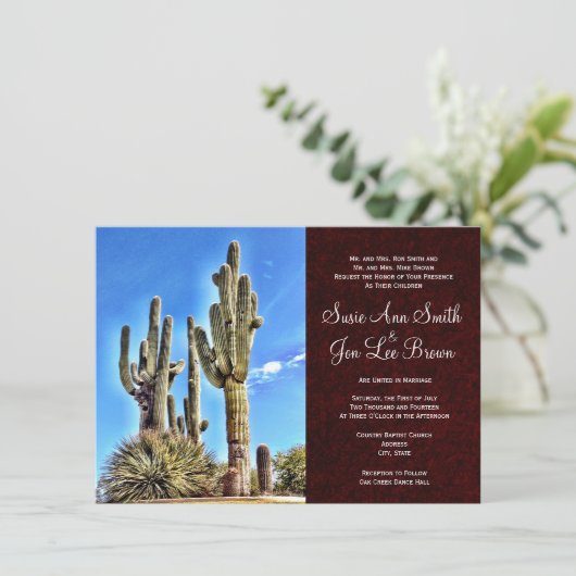 南西サグアーロサボス結婚式招待状 招待状 (スタンド正面)