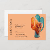 南西サボテンおよびバッファローの応答 出欠カード (正面/裏面)