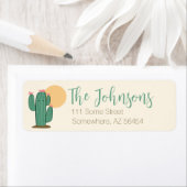 南西サボテン差出人住所ラベルかわいい ラベル (インサイチュ)