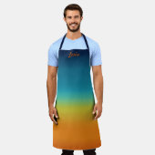 南西サンセットカラーパーソナライズされた エプロン (着用した状態)