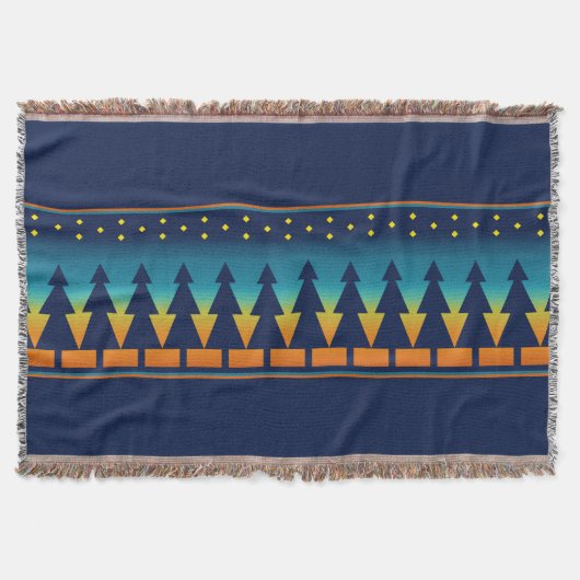 南西サンセットパインズブルー スローブランケット (正面)