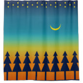 南西サンセットパインズムーン シャワーカーテン (正面)