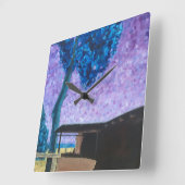 南西サンセット時計 スクエア壁時計 (傾斜)