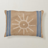 南西サンペトログリフブルージオメトリック縁ど アクセントクッション (裏面)