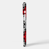 南西サンマンダラろうけつ染め、赤、黒、白 Case-Mate iPhoneケース (裏面 / 左)