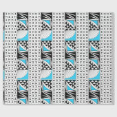 南西サンライズターコイズギフトラップ ラッピングペーパー (フラット)