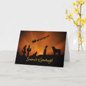 南西シーズンの挨拶 カード (黄色い花)