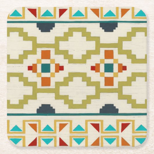 南西ジオメトリI スクエアペーパーコースター (正面)