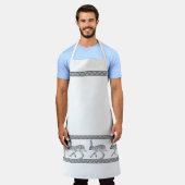 南西ジャックラビットと幾何学山脈ホワイト エプロン (着用した状態)