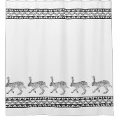 南西ジャックラビットと幾何学山脈 シャワーカーテン (正面)