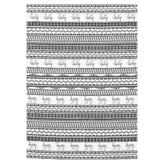 南西ジャックラビットと幾何学的パターン テーブルクロス (正面)