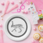 南西ジャックラビットインクスケッチ紙プレート ペーパープレート (パーティー)