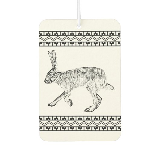 南西ジャックラビットジオメトリックデザインカスタム カーエアーフレッシュナー (正面)