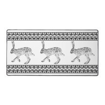 南西ジャックラビットブラックとホワイトジオメトリック