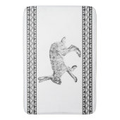 南西ジャックラビットブラックとホワイトジオメトリック バスマット (正面縦)