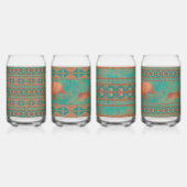 南西ジャベリーナス&幾何学的パターンガラスセット ガラス缶 (右)