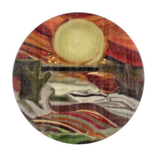 南西スカイズ抽象芸術アート カッティングボード (正面)