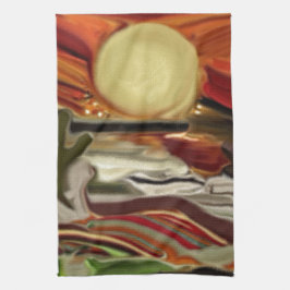 南西スカイズ抽象芸術アート キッチンタオル