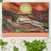 南西スカイズ抽象芸術アート キッチンタオル (折り畳み)