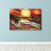 南西スカイズ抽象芸術アート キャンバスプリント (インサイチュ (ウッドフロア))