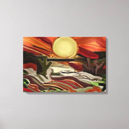 南西スカイズ抽象芸術アート キャンバスプリント (正面)