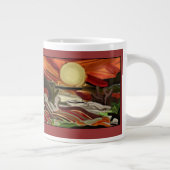 南西スカイズ抽象芸術アート ジャンボコーヒーマグカップ (右)