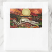 南西スカイズ抽象芸術アート 長方形シール (バッグ)