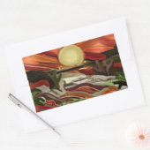 南西スカイズ抽象芸術アート 長方形シール (封筒)