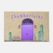 南西スタイルサグアーロサボスファミリー姓 ドアマット (正面)