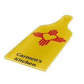 南西スタイルツィアハートニューメキシコ金ゴールド&レッド カッティングボード (角)