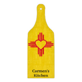 南西スタイルツィアハートニューメキシコ金ゴールド&レッド カッティングボード