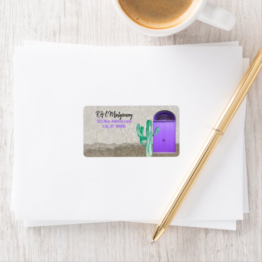 南西スタイルパープルドアーズサグアーロサボス ラベル (インサイチュ)