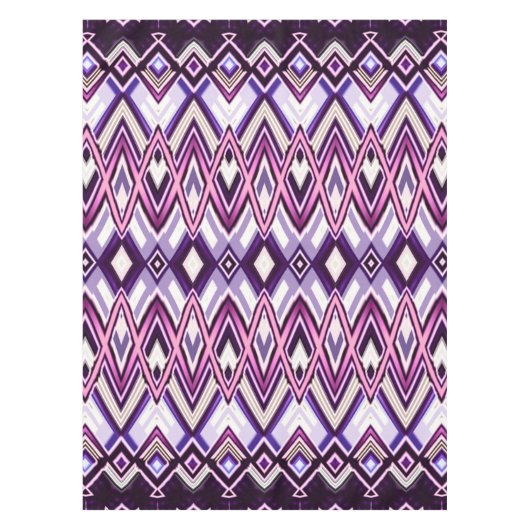 南西スタイルパープルホワイトブラック テーブルクロス (正面)