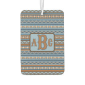 南西スタイルブルーブラウンジオメトリックパーソナライズされたス カーエアーフレッシュナー (裏面)