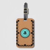 南西スタイルレザールックラゲッジタグ ラゲッジタグ (正面縦)