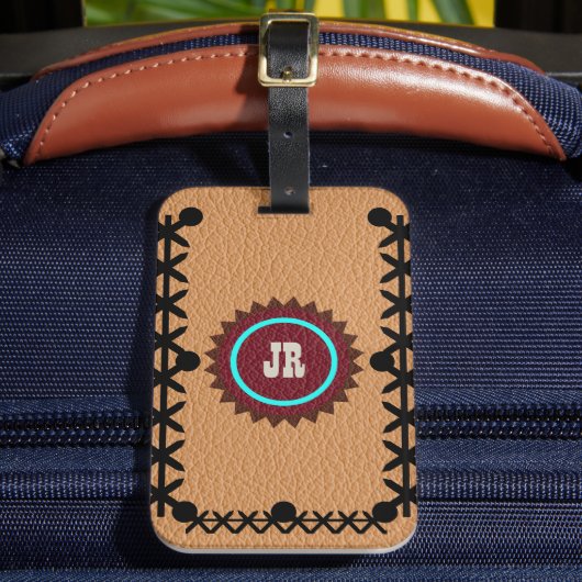 南西スタイルレザールックラゲッジタグ ラゲッジタグ (正面インサイチュ2)
