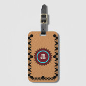 南西スタイルレザールックラゲッジタグ ラゲッジタグ (正面縦)