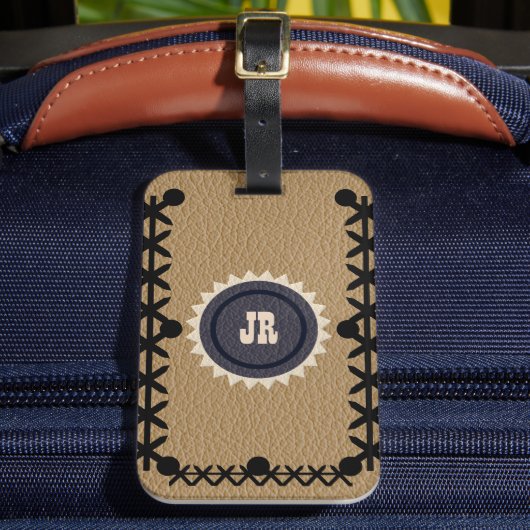 南西スタイルレザールックラゲッジタグ ラゲッジタグ (正面インサイチュ2)
