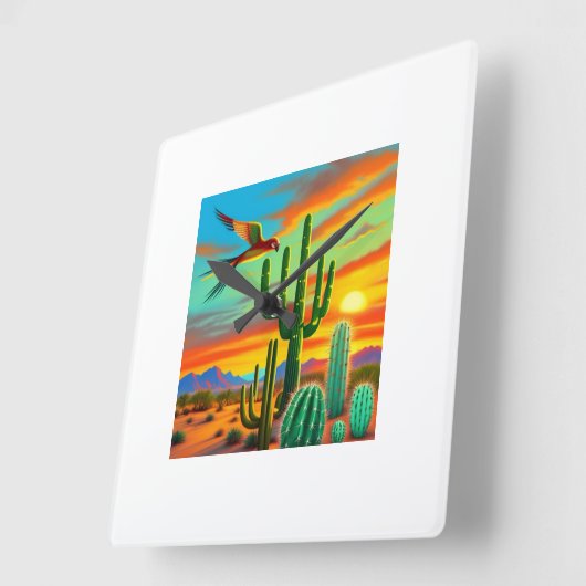 南西スタイル壁時計 スクエア壁時計 (傾斜)