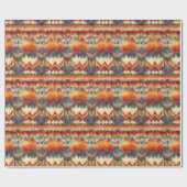 南西スタイル水色カラフル誕生日転が ラッピングペーパー (フラット)