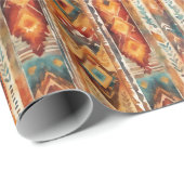 南西スタイル水色カラフル誕生日転が ラッピングペーパー (ロールコーナー)