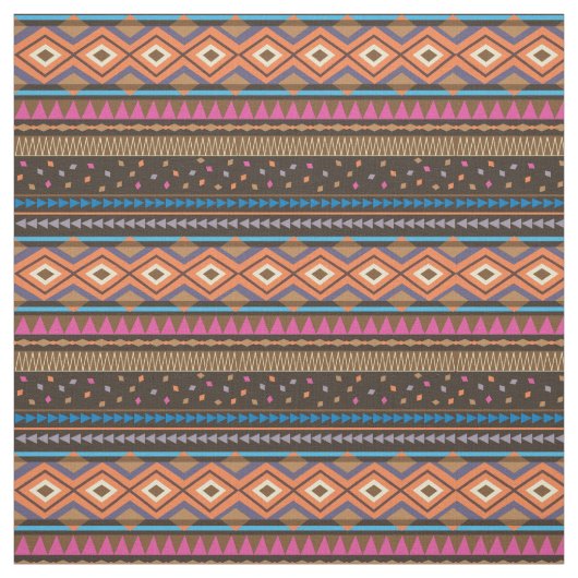 南西スタイル部族プリント布 ファブリック (見本)
