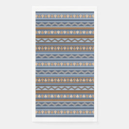 南西スタイル青と茶色の幾何学的パターン