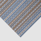 南西スタイル青と茶色の幾何学的パターン 薄葉紙 (詳細)