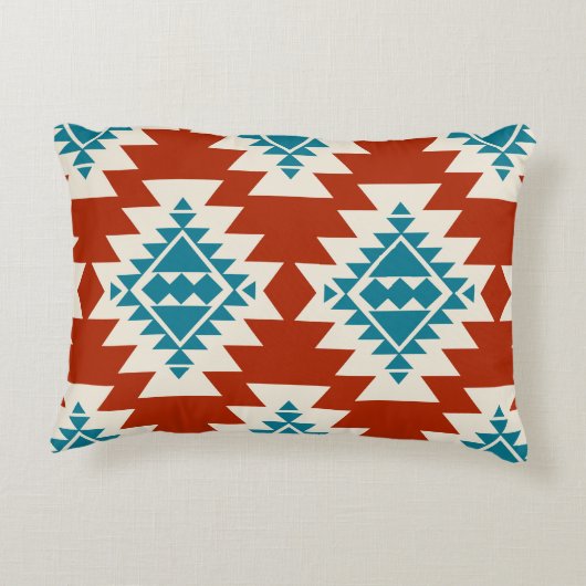 南西スピリット – 先住民アメイはっきりしたカ幾何学 アクセントクッション (裏面)
