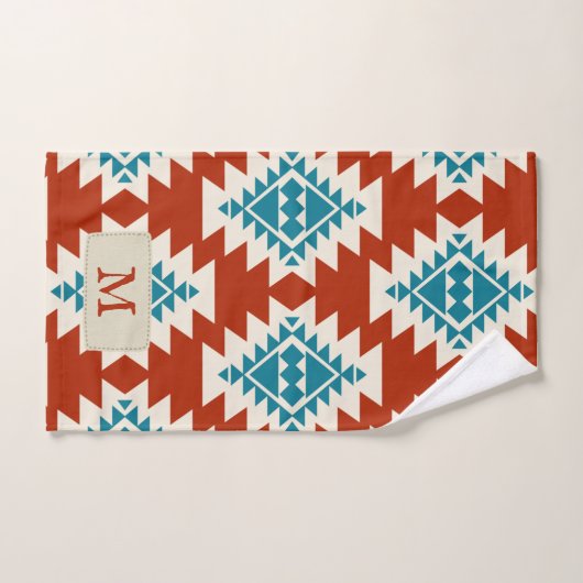 南西スピリット – 先住民アメイモノグラムのカ – バスタオルセット (ハンドタオル)