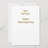 南西タキシード猫の感謝祭 カード (裏面)