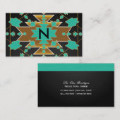 南西ターコイズカラーブロック名刺 名刺 (正面/裏面)